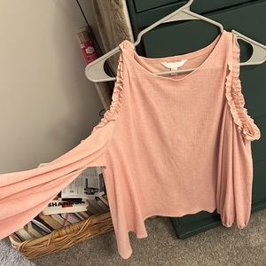 Lauren Conrad super cute open shoulder blouse